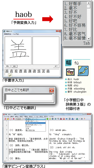 ChineseWriter11の便利で多彩な機能