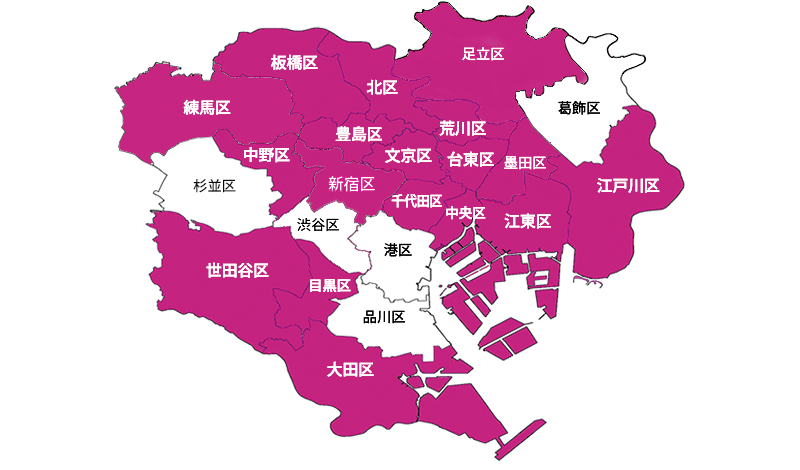東京23区導入分布 東京23区導入分布